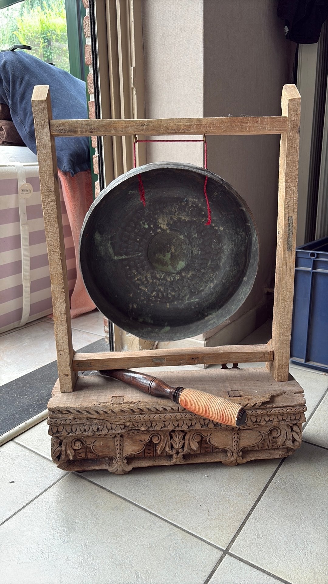 Aziatisch hand gesmede bronzen gong, Animaux & Accessoires, Rongeurs & Lapins | Accessoires, Enlèvement ou Envoi, Comme neuf