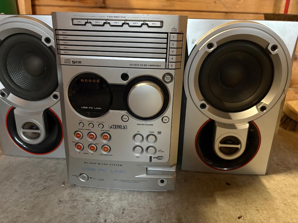 Radio cd stereo installatie, Enlèvement, Utilisé, Haut-parleurs, Philips