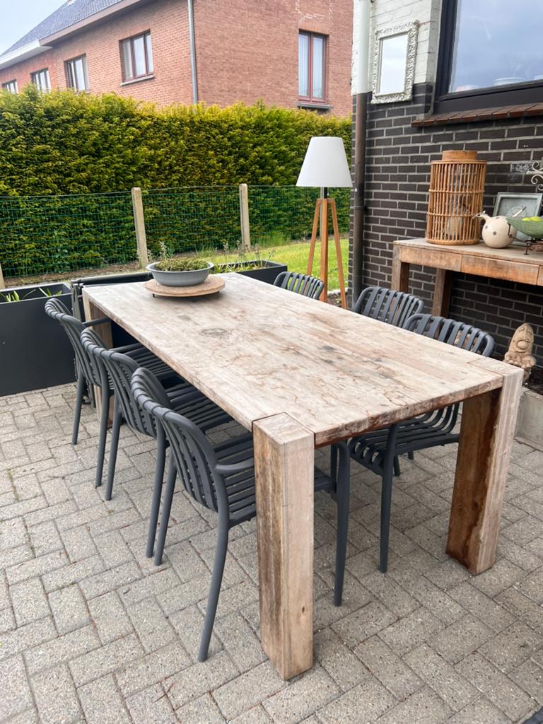 Teak tafel, Teck, 150 à 200 cm, Cinq personnes ou plus, Enlèvement