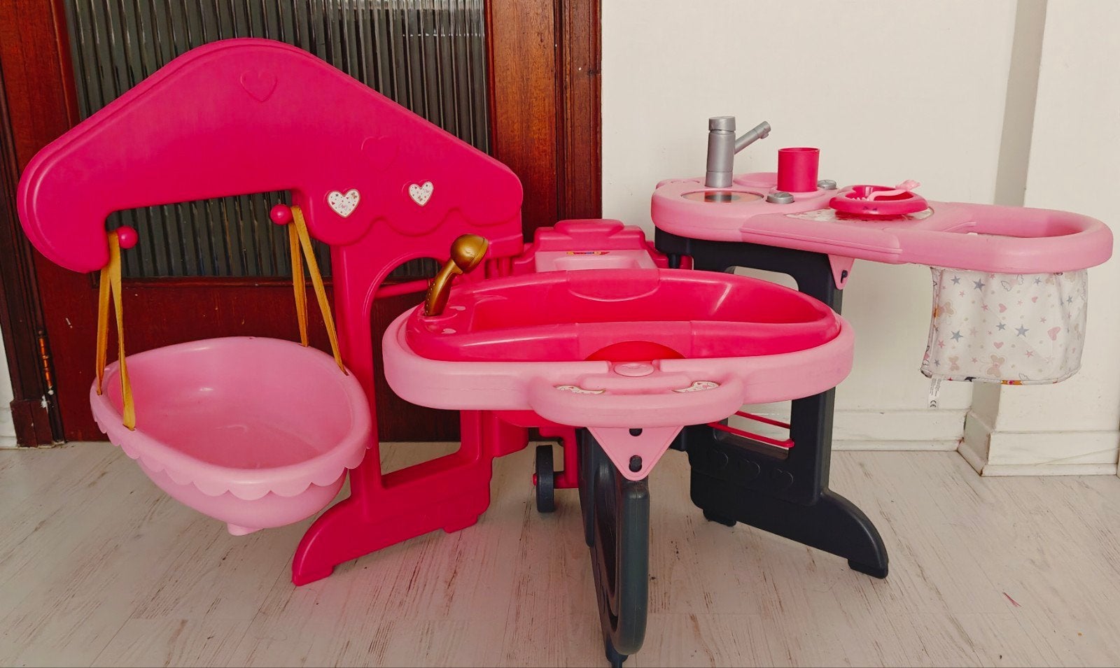 Baby nurse smoby 3 en 1:repas - baignoire-berceau, Ophalen, Gebruikt