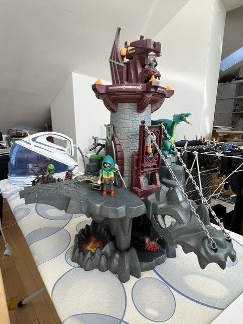 Playmobil kasteel op rots, Kinderen en Baby's, Ophalen, Complete set, Zo goed als nieuw, Kasteel/Fort