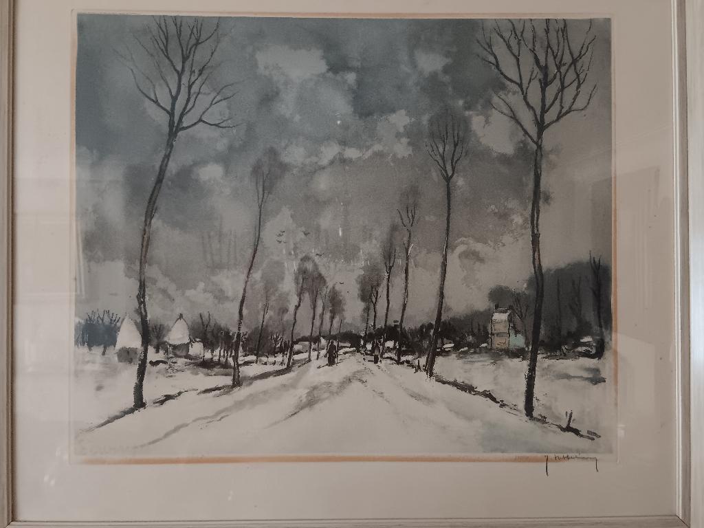 Ets van Saverys door Hebbelinck 288/350, Antiek en Kunst, Kunst | Etsen en Gravures, Ophalen, Landschap, Ets