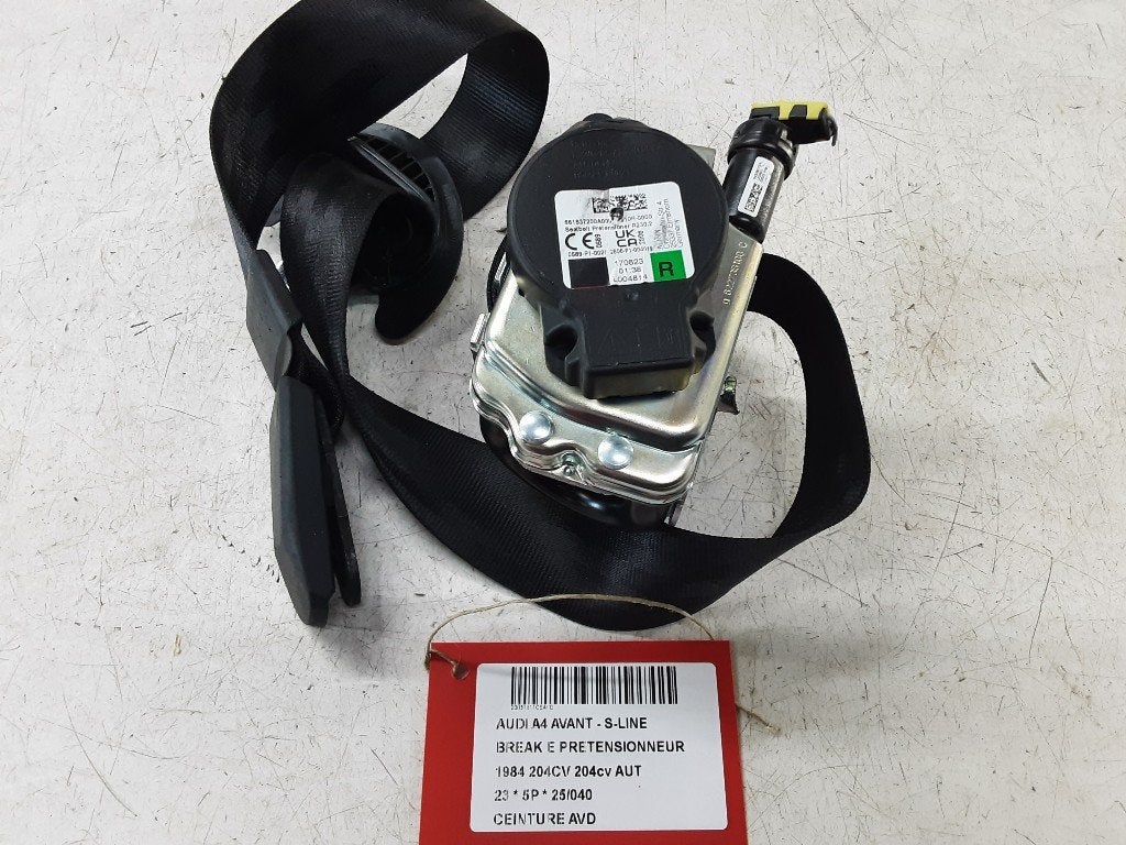 VEILIGHEIDSGORDEL RECHTS VOOR Audi A4 Avant (B9), Auto-onderdelen, Interieur en Bekleding, Gebruikt, Mevr. I. Hauben, Audi, Rue de l'Espoir 34 34
4030  GRIVEGNÉE, BE