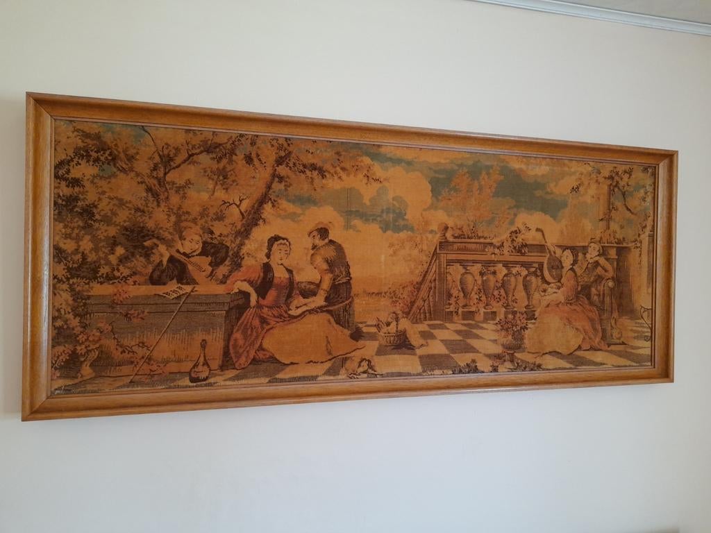 Vintage wandtapijt, Ophalen