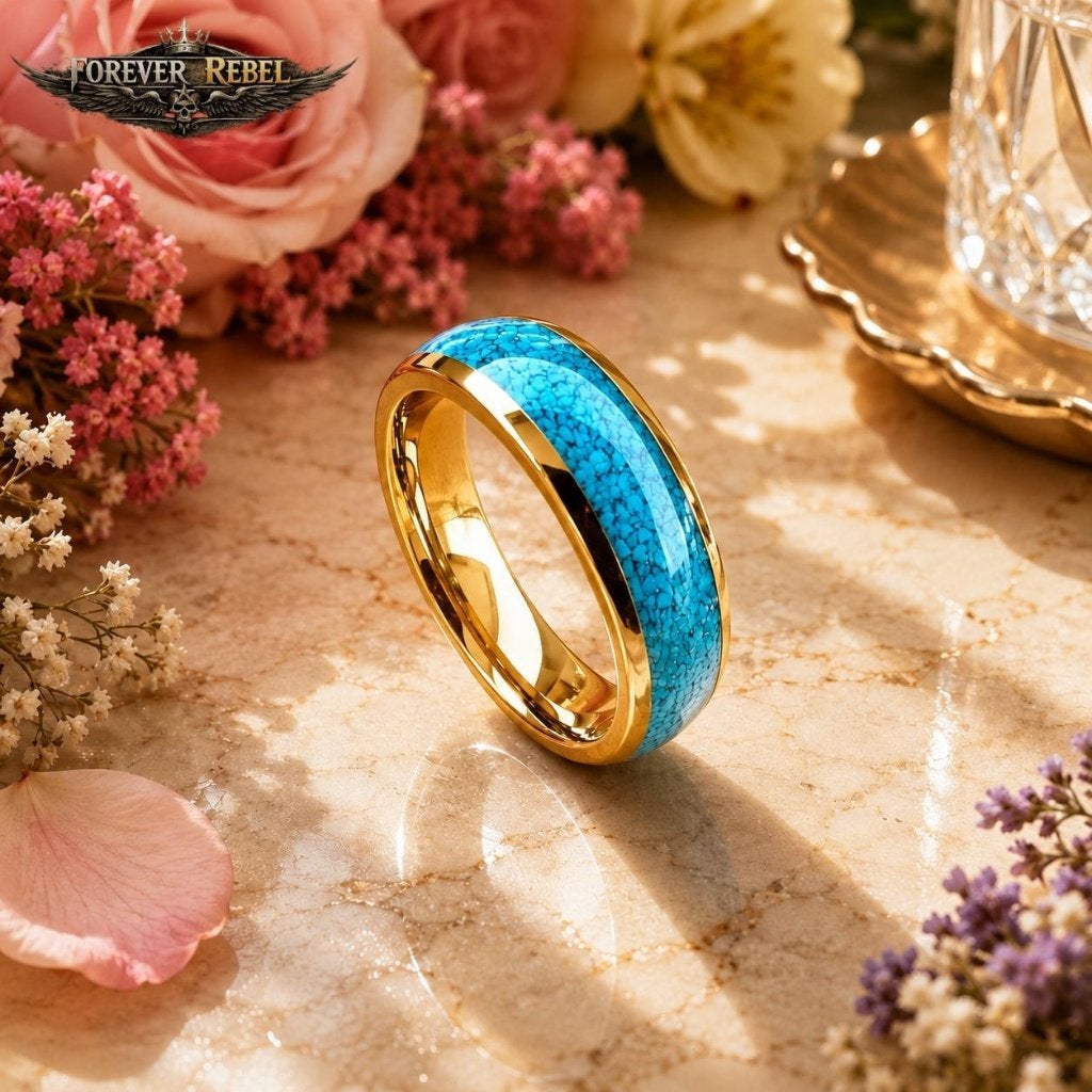 Wolfraam Trouwringen - Blue Aurum Goud - Diverse Maten, Handtassen en Accessoires, Ringen, Overige materialen, Overige kleuren