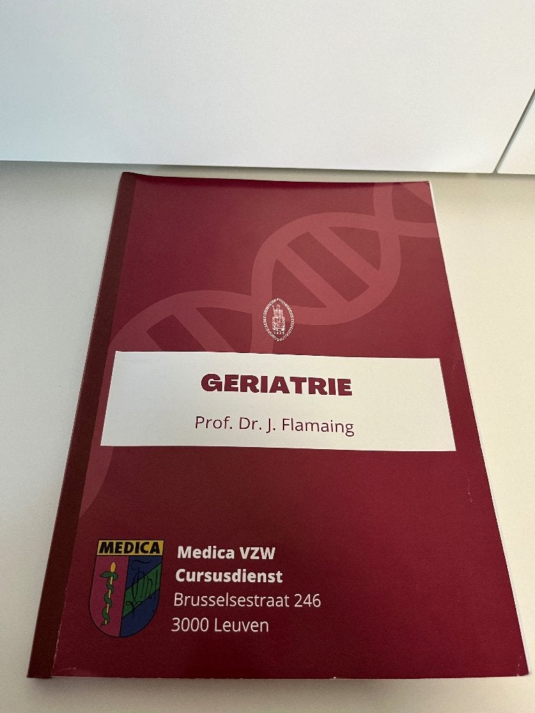 Geriatrie - medicacursus, Boeken, Studieboeken en Cursussen, Ophalen, Gelezen, Hoger Onderwijs