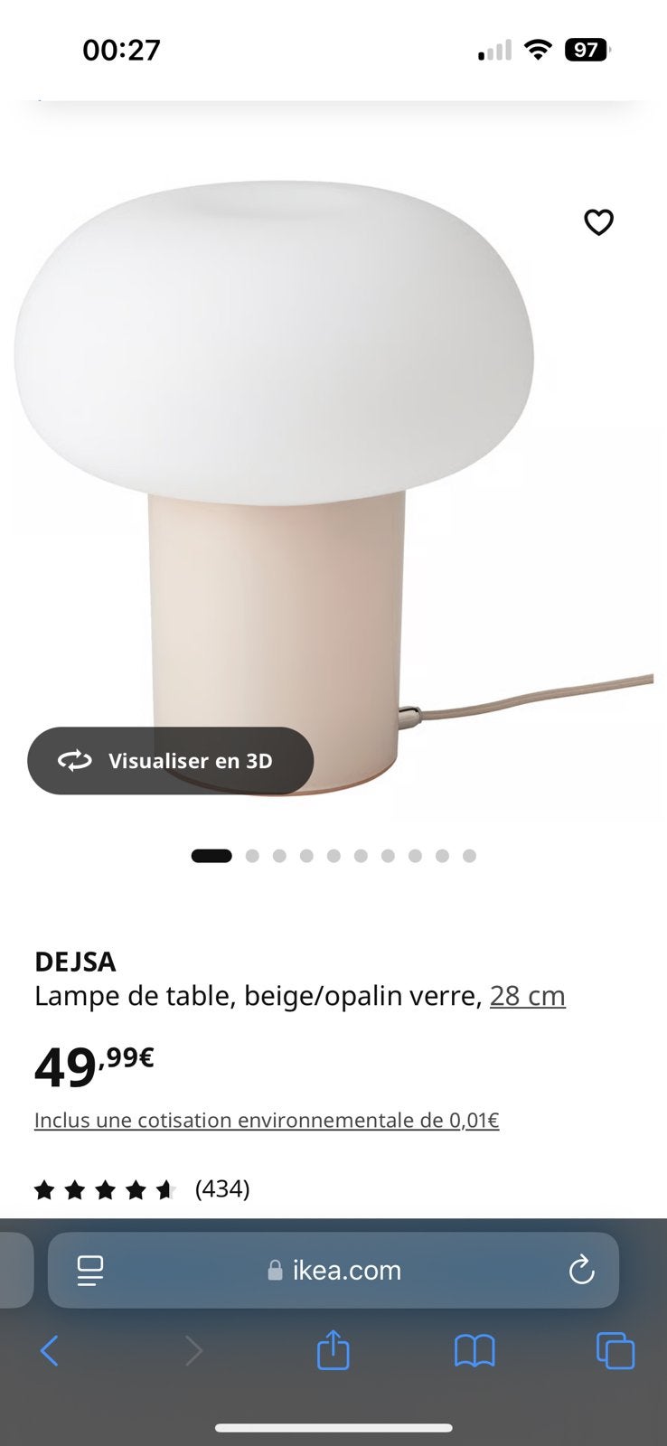 Dejsa IKEA lamp, Huis en Inrichting, Ophalen, Zo goed als nieuw