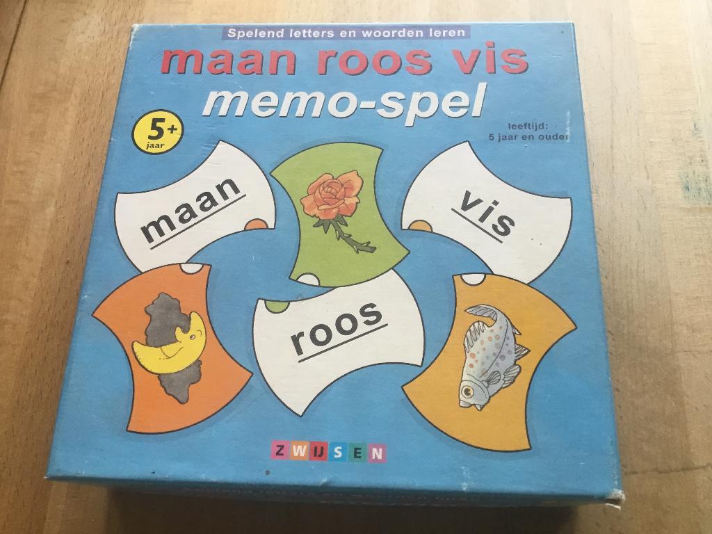 maan roos vis memo spel, Enlèvement, Utilisé, Langue et Lecture