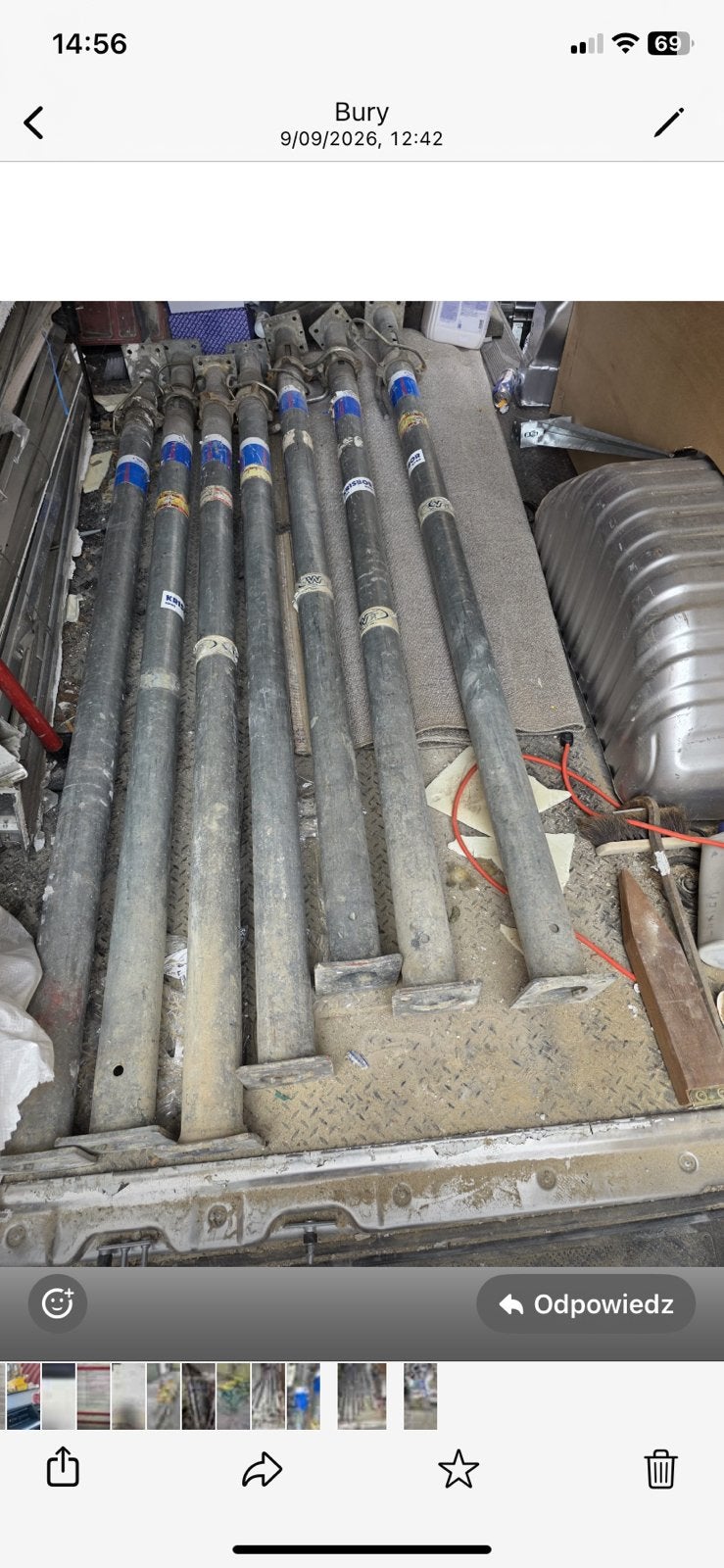 Etancanons galvanise  20 pièces   et 50 étançons normal 15 €, Bricolage & Construction, Enlèvement, Comme neuf