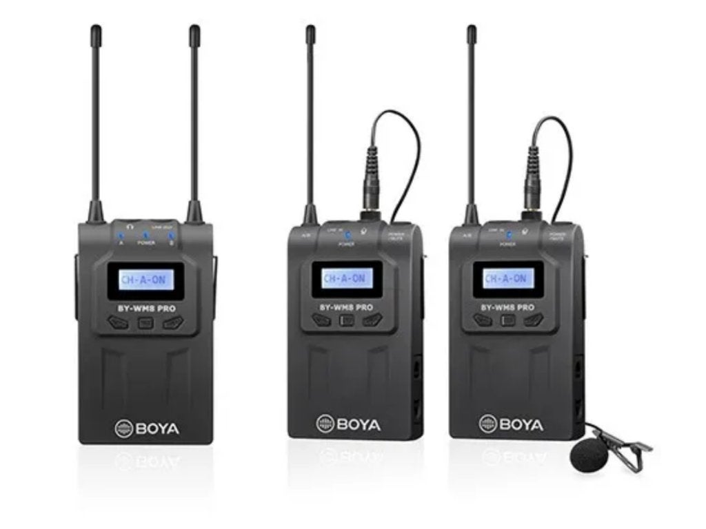 Boya BY-WM8 Pro-K2 UHF Draadloze Microfoon Set, Muziek en Instrumenten, Microfoons, Nieuw, Overige typen, Draadloos, Ophalen