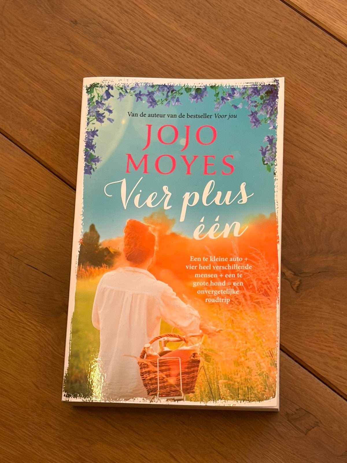 Jojo Moyes - Vier plus één, Boeken, Ophalen of Verzenden, Zo goed als nieuw