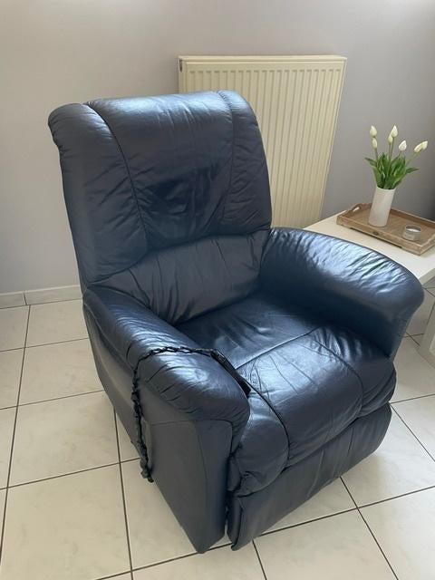 relax zetel, Maison & Meubles, Canapés | Salons, Enlèvement, Utilisé, Une personne, Cuir