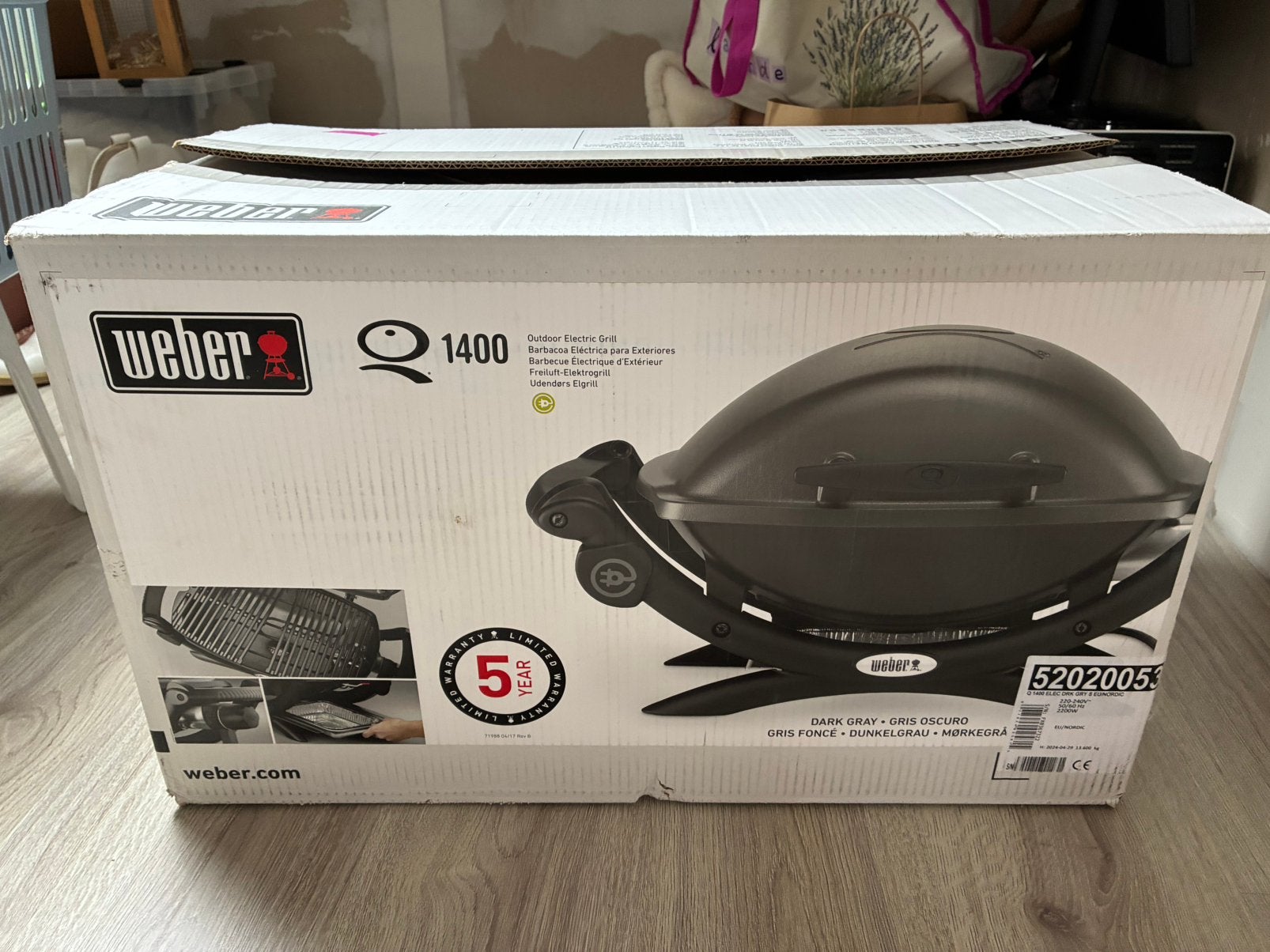 Weber Q1400 electrische barbecue en grill outdoor, Ophalen, Zo goed als nieuw