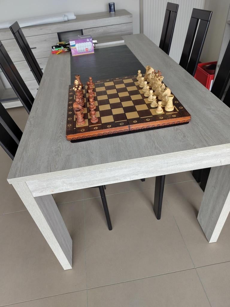 Eetkamertafel, Ophalen, 100 tot 150 cm, Zo goed als nieuw, Vijf personen of meer