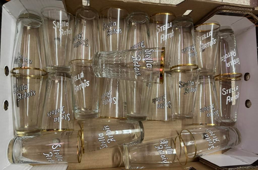 Stella Artois boertjes vintage bierglazen, Ophalen, Stella Artois