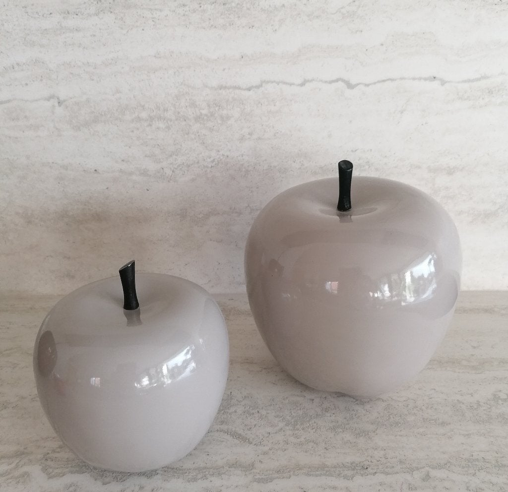 Set van 2 decoratie appels grijs NIEUW, Enlèvement, Neuf, Gris