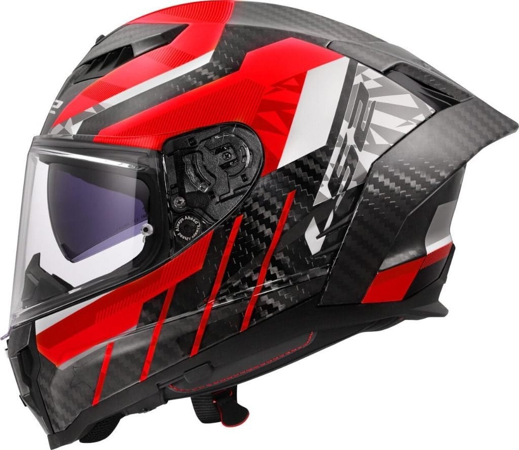 LS2 Dragon Carbon Trax FF807 helm rood : nieuw in de doos, Overige merken, Dames, XL, Ophalen of Verzenden