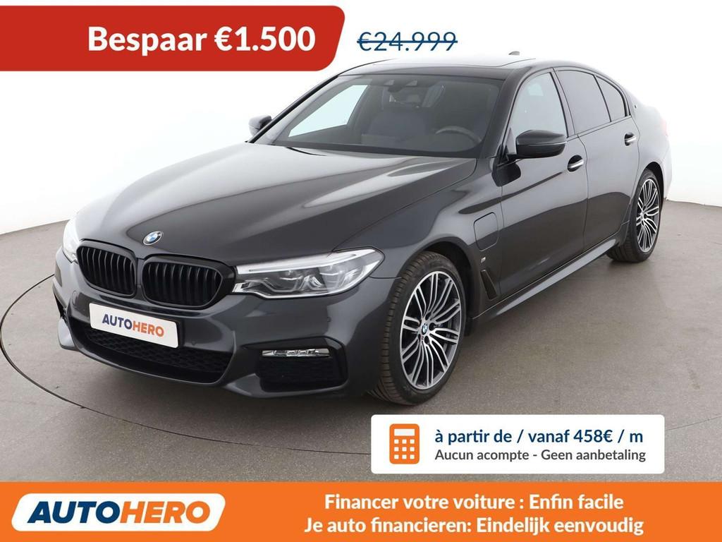 BMW 5 Serie 530 530e M Sport (bj 2017, automaat), Auto's, BMW, Achterwielaandrijving, Gebruikt, Zwart, Leder