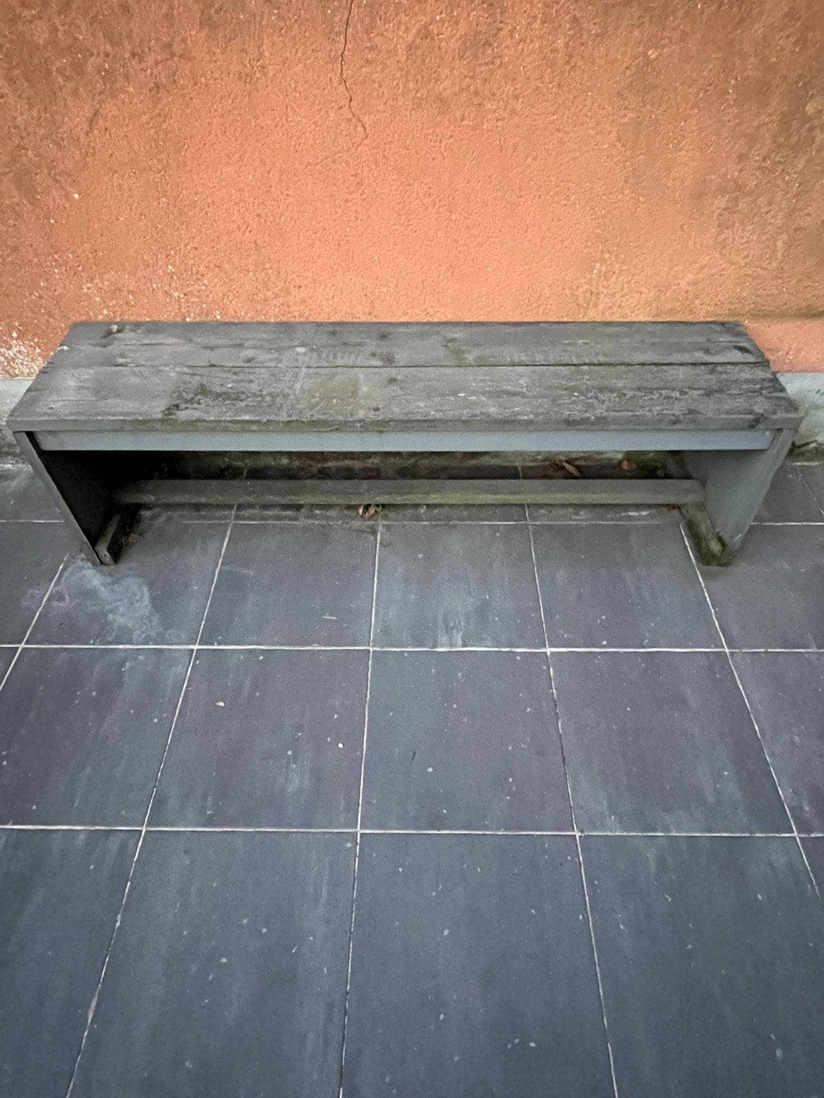 Banc de jardin en bois gris, Jardin & Terrasse, Bancs de jardin, Enlèvement, Utilisé, Bois
