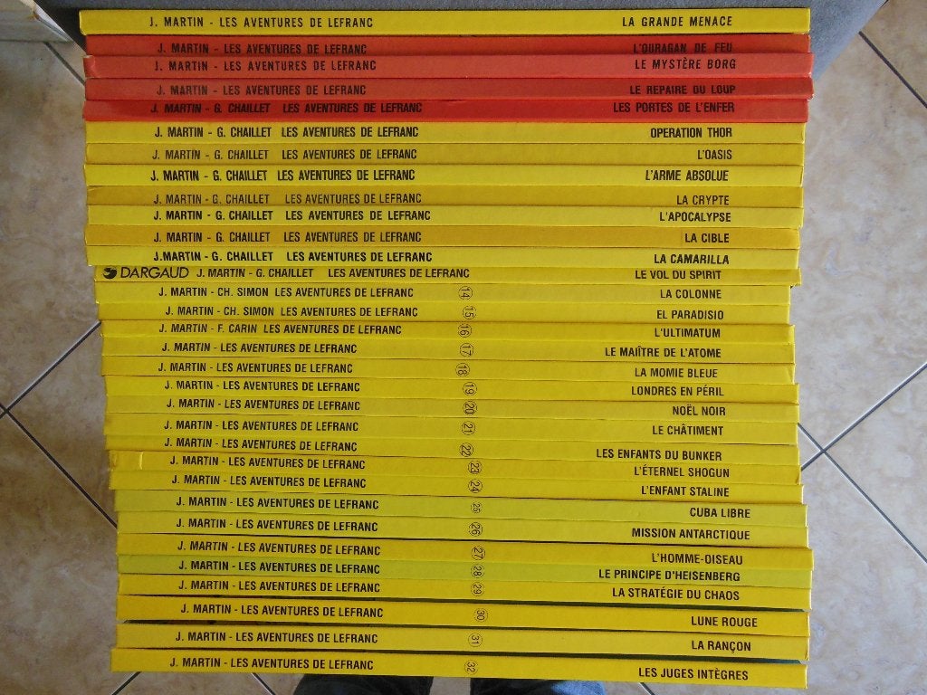 Lot BD Lefranc 1 à 32, Enlèvement ou Envoi, Utilisé