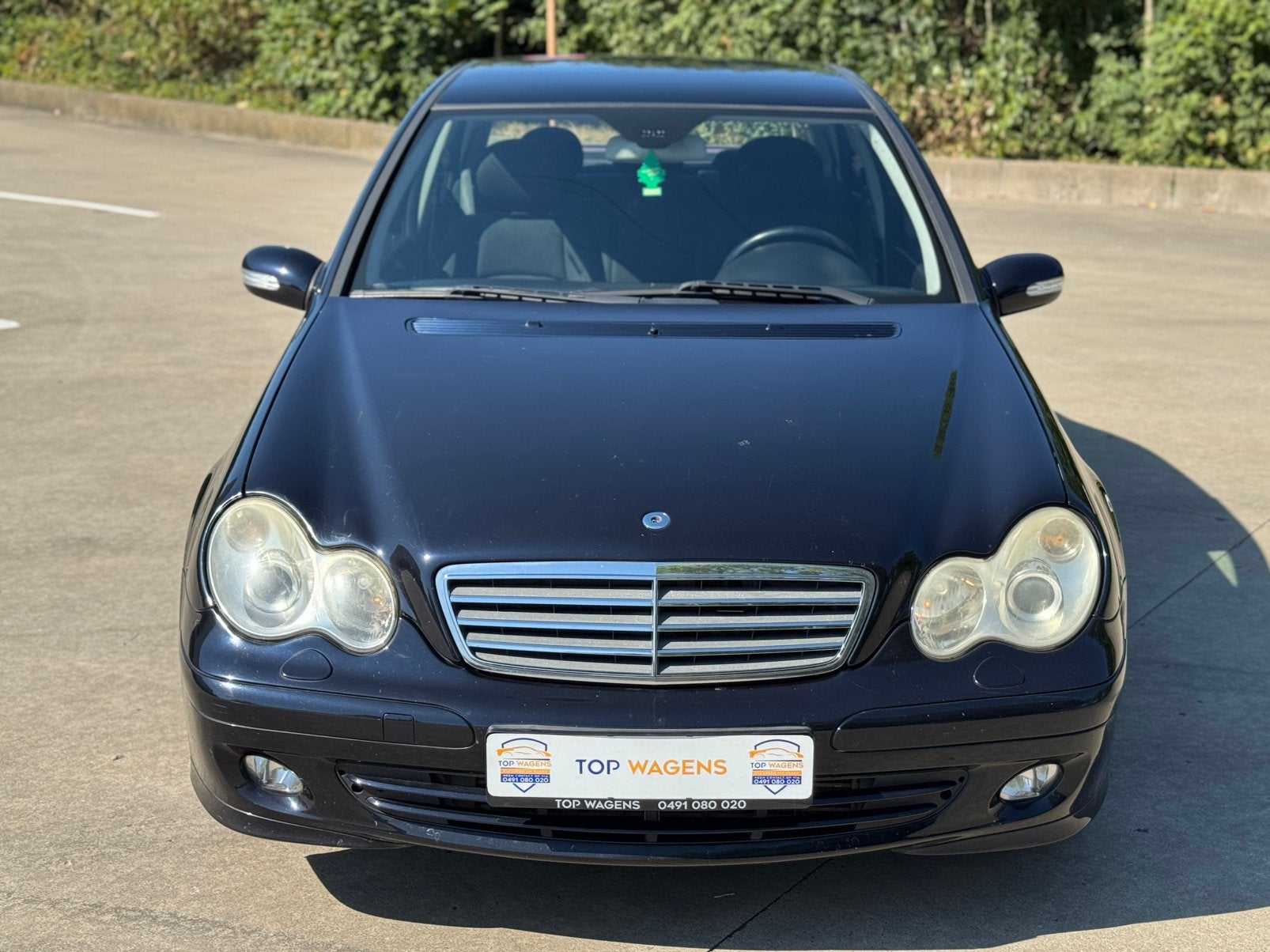 MERCEDES C180 KOMPRESSOR / AUTOMAAT! / EXPORT - ZO MEENEMEN, Auto's, Dealer onderhouden, Stof, Zwart, Blauw