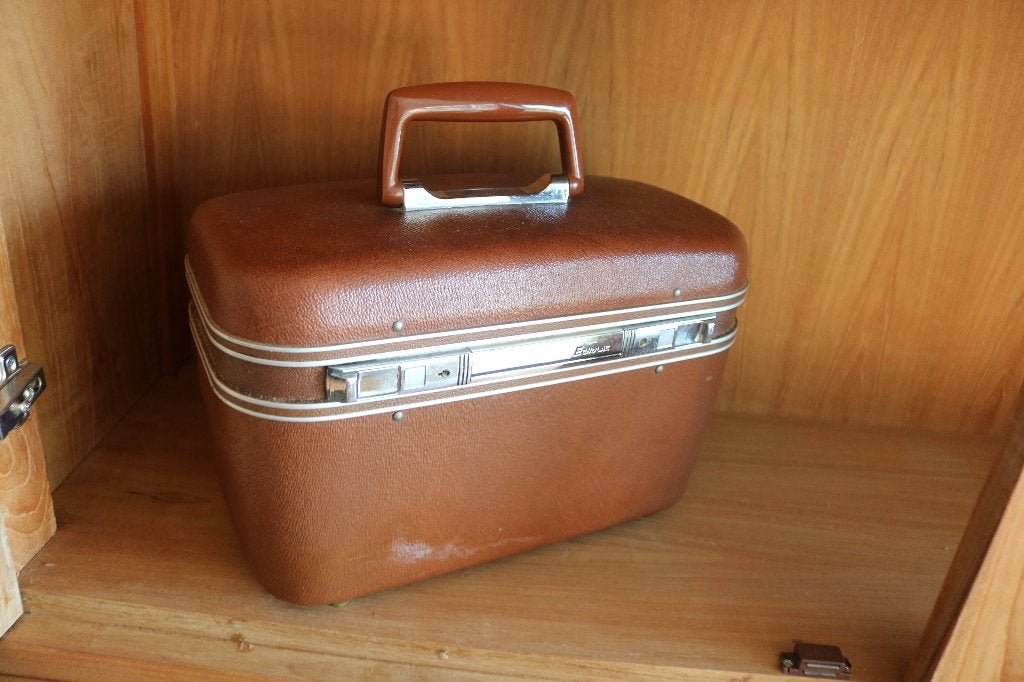 Beautycase - vintage, Enlèvement, Utilisé, Rigide, Avec miroir(s)