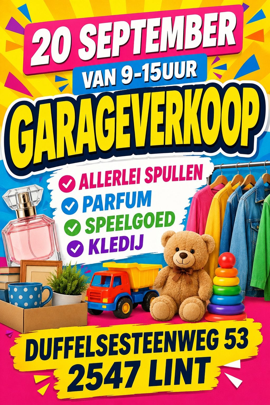 Garageverkoop Te Lint  20.09.26”