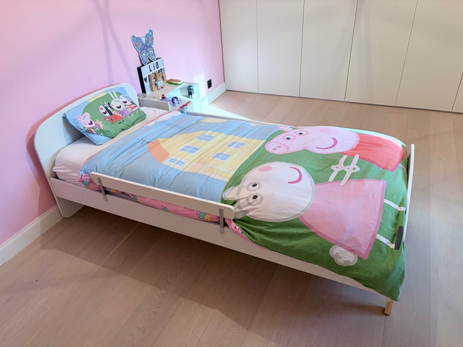 Kinderbed en matras, Ophalen, 85 tot 100 cm, Zo goed als nieuw, Lattenbodem