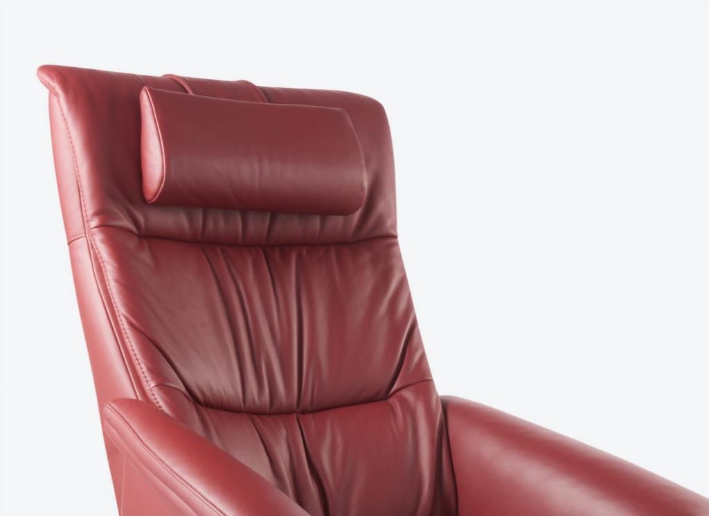 Electrische verstelbare relax zetel in leer brick, Ophalen, Leer