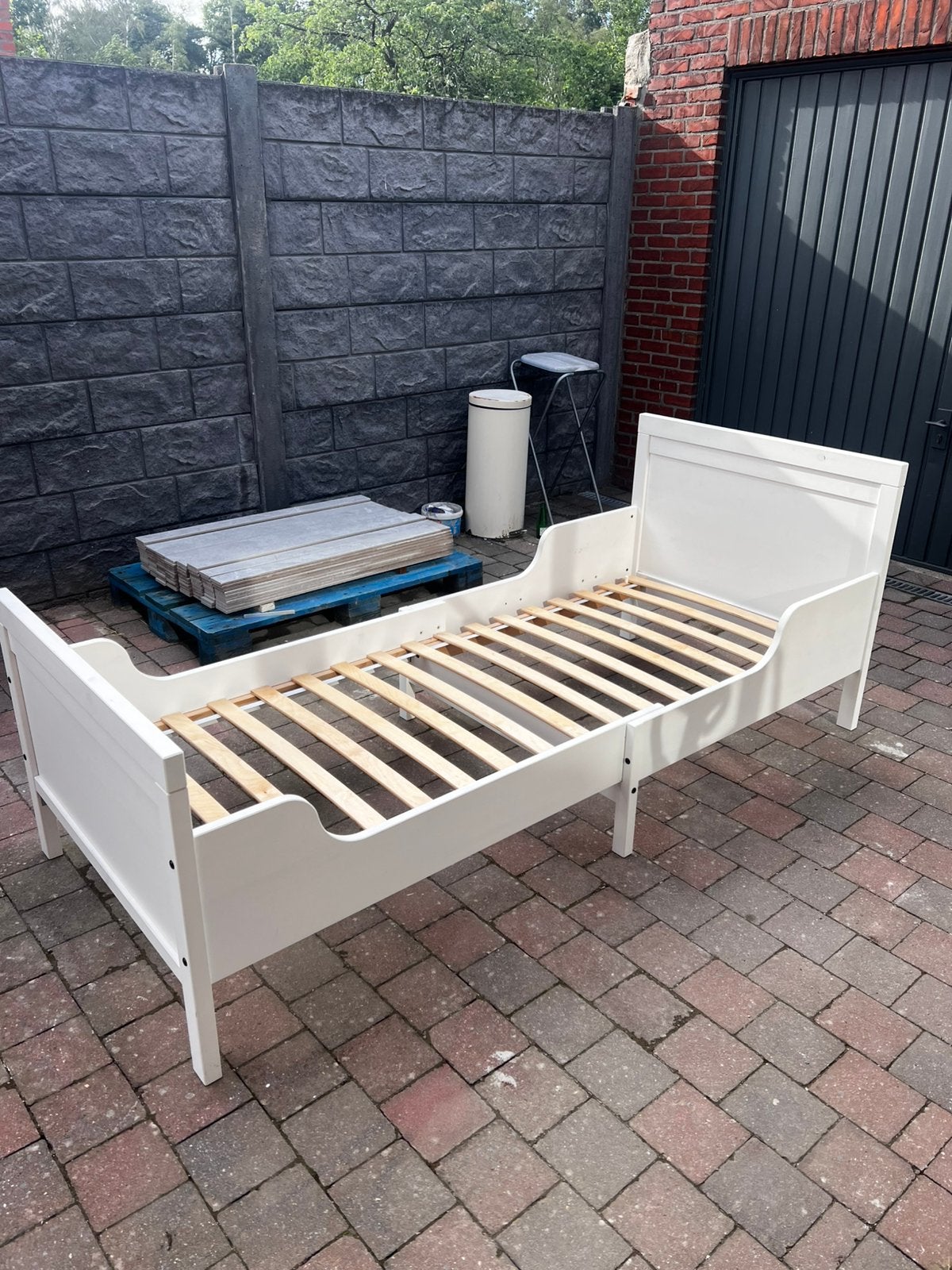 İkea bed met matras, Une personne, Utilisé, 200 cm, Enlèvement