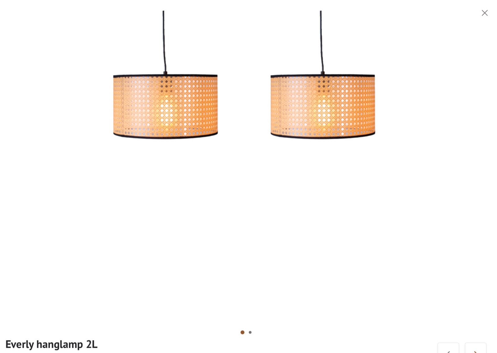 Nouveau lustre en rotin, Maison & Meubles, Enlèvement, Neuf, Matériau naturel, Landelijk