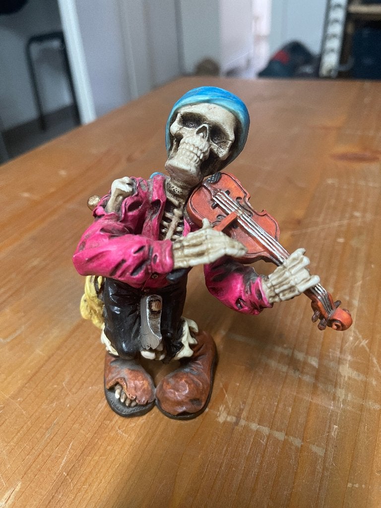 Statue squelette violoniste gothique fantasy, Collections, Enlèvement, Comme neuf, Fantasy