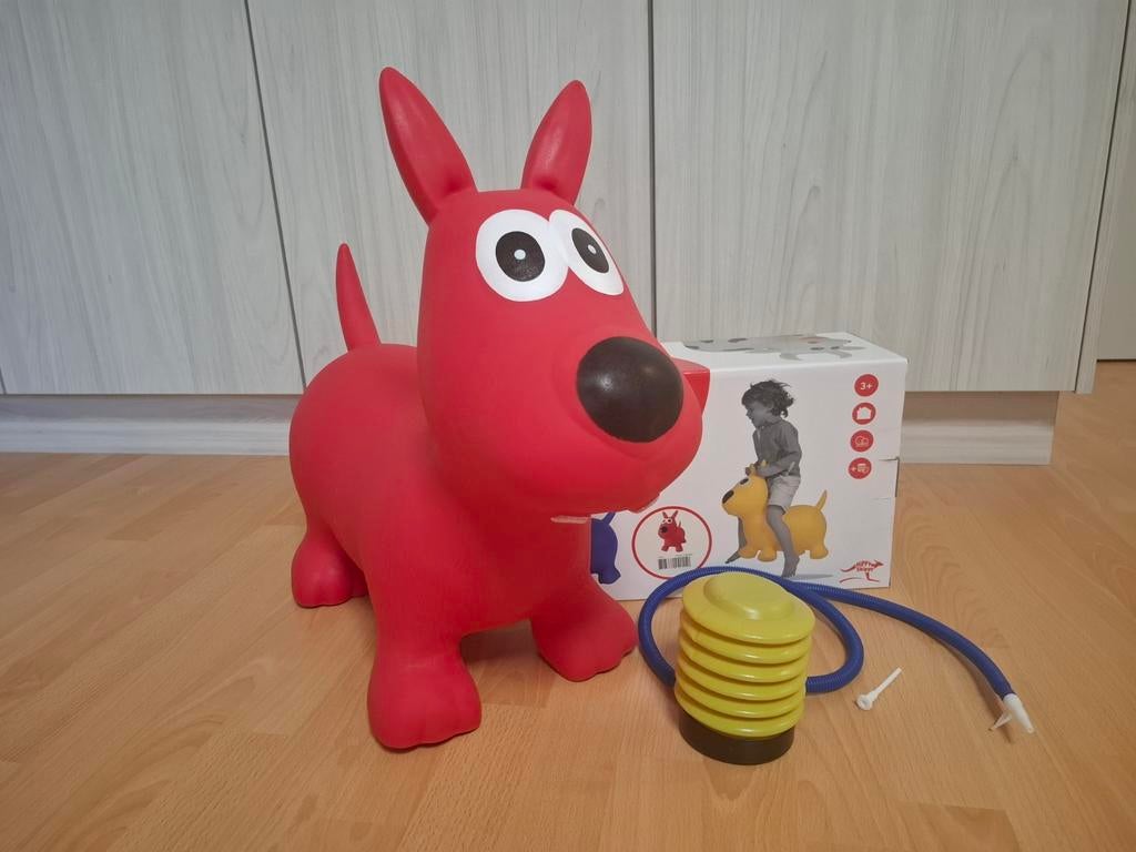 Opblaasbaar dier / opblaasdier - rood - hond - Hippy Skippy, Ophalen, Zo goed als nieuw