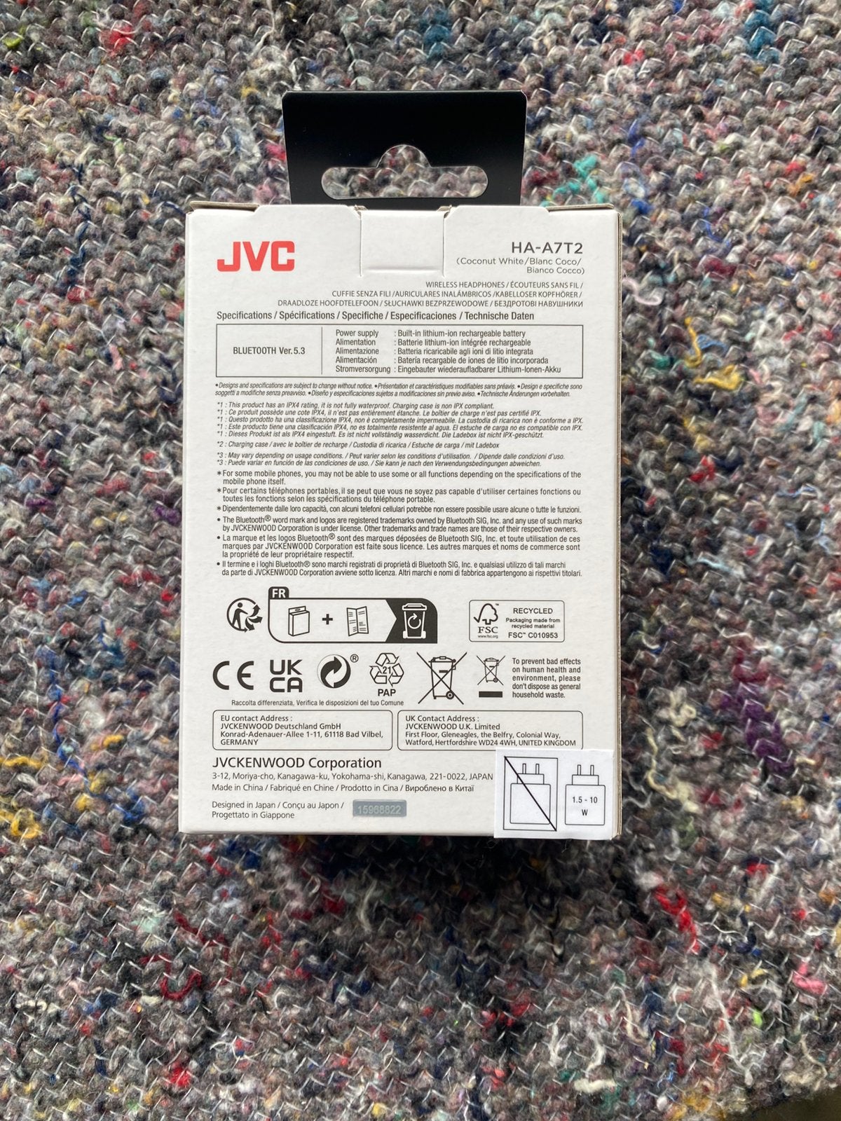 Ecouteur jvc, Telecommunicatie, Ophalen of Verzenden, Zo goed als nieuw