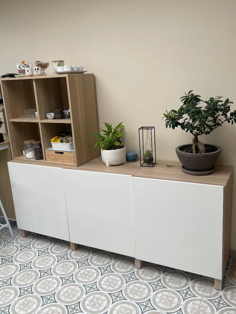 wandkast En dressoire, Huis en Inrichting, Ophalen, Glas, Zo goed als nieuw, 200 cm of meer