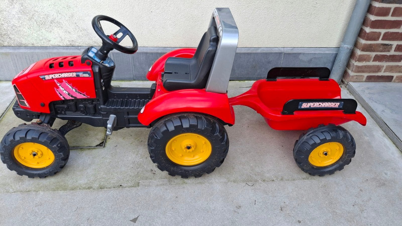 Tracteur à pédales Falk Supercharger avec remorque, Enlèvement, Utilisé, Autres marques, Avec chariot ou remorque