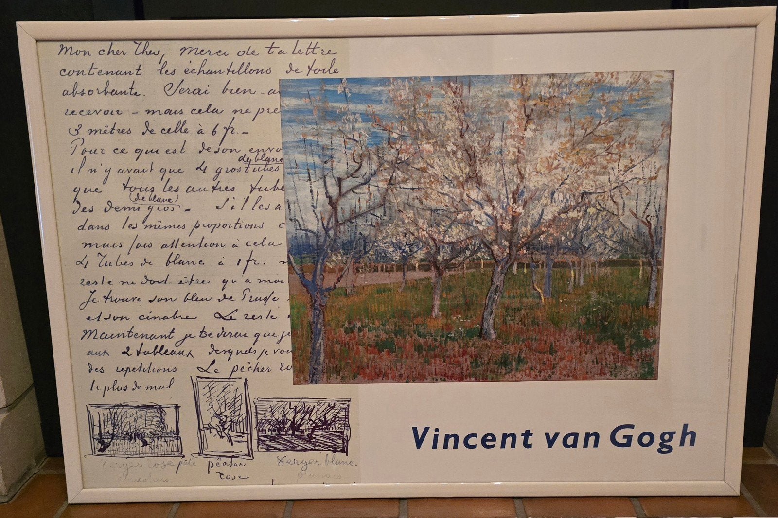 Unieke kader  Van Gogh Museum, Ophalen