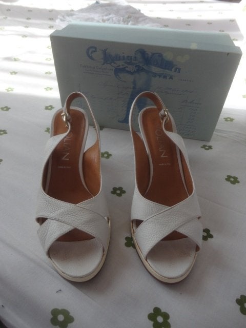 zomer schoenen maat 39,5, Kleding | Dames, Wit, Voltan, Zo goed als nieuw, Sandalen of Muiltjes