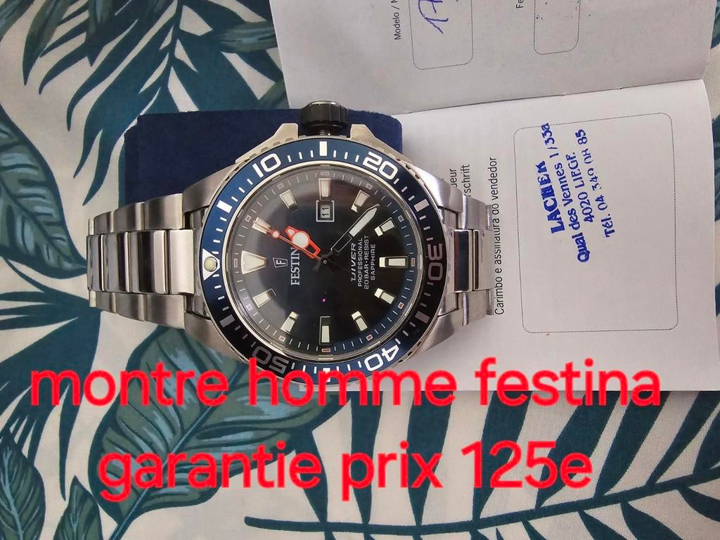 Montre homme festina, Ophalen