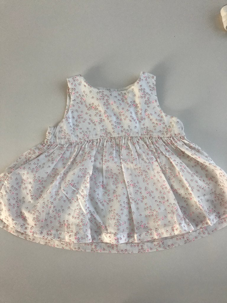 Robe blanche à fleurs roses taille 68, Enlèvement ou Envoi, Comme neuf, Fille, Robe ou Jupe