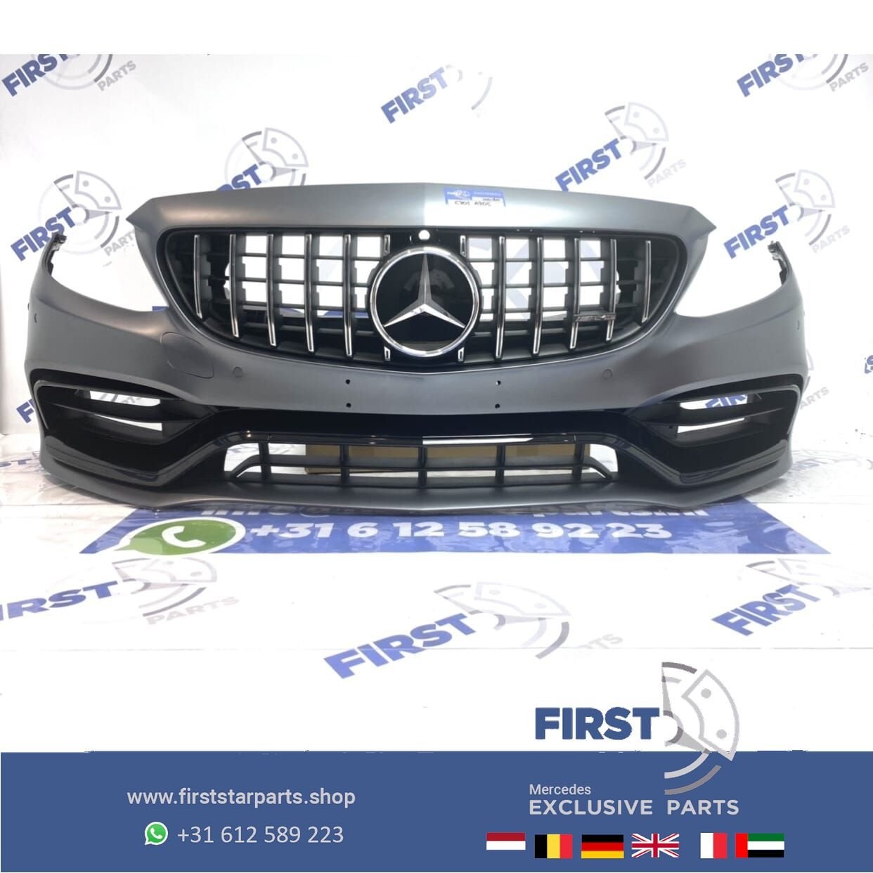 W205 C205 S205 FACELIFT C63 AMG VOORBUMPER COMPLEET originee, Gebruikt, -, Voor, Ophalen of Verzenden