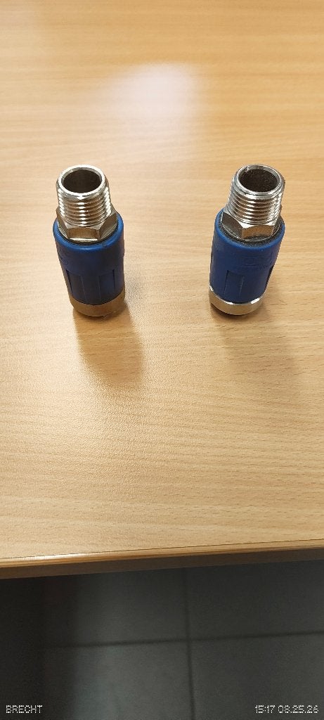 X23 Airblock pneumatische veiligheidskoppelingen 1/2" BSP, Ophalen of Verzenden, Gebruikt