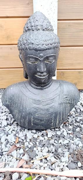 boeddha buste in steen, Tuin en Terras, Ophalen, Nieuw, Steen, Boeddhabeeld