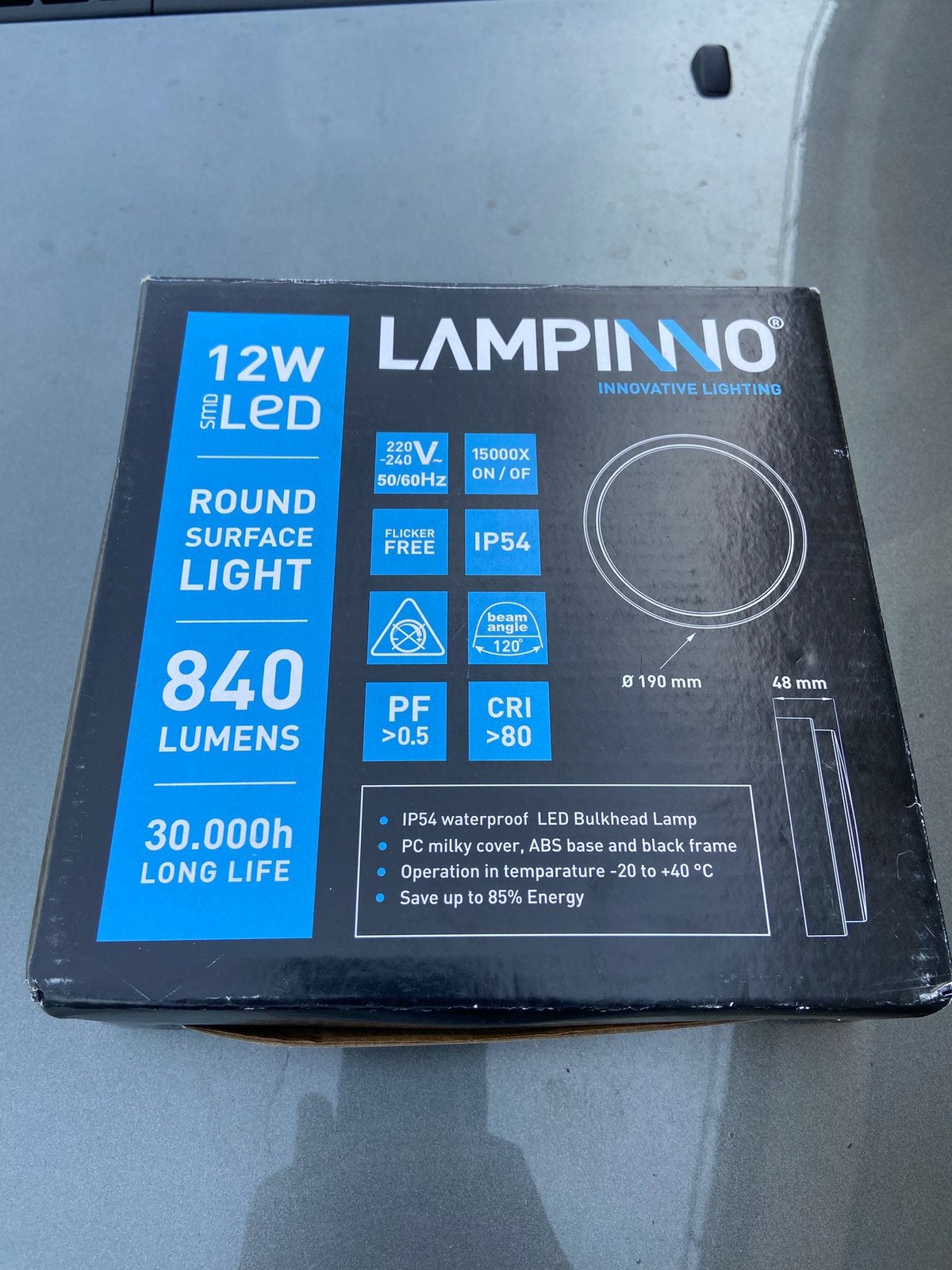 Plafonnier LED Lampinno 12W, Enlèvement, Comme neuf