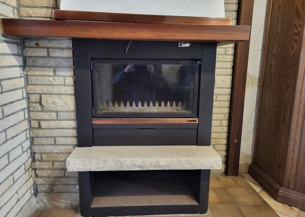 Cassette a bois, Maison & Meubles, Cheminées, Enlèvement, Utilisé, Encastré, Cheminée au bois
