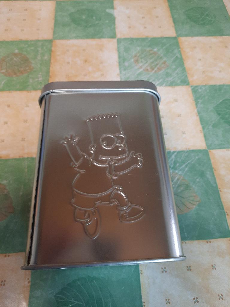 nieuwe simpson blikken box met deksel, Verzamelen, Blikken, Ophalen of Verzenden, Nieuw, Koffie