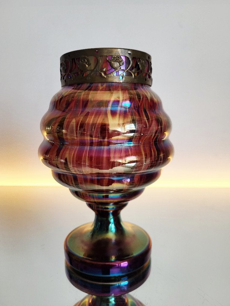 spatter vaas Loetz, boheems glas, Antiek en Kunst, Ophalen of Verzenden