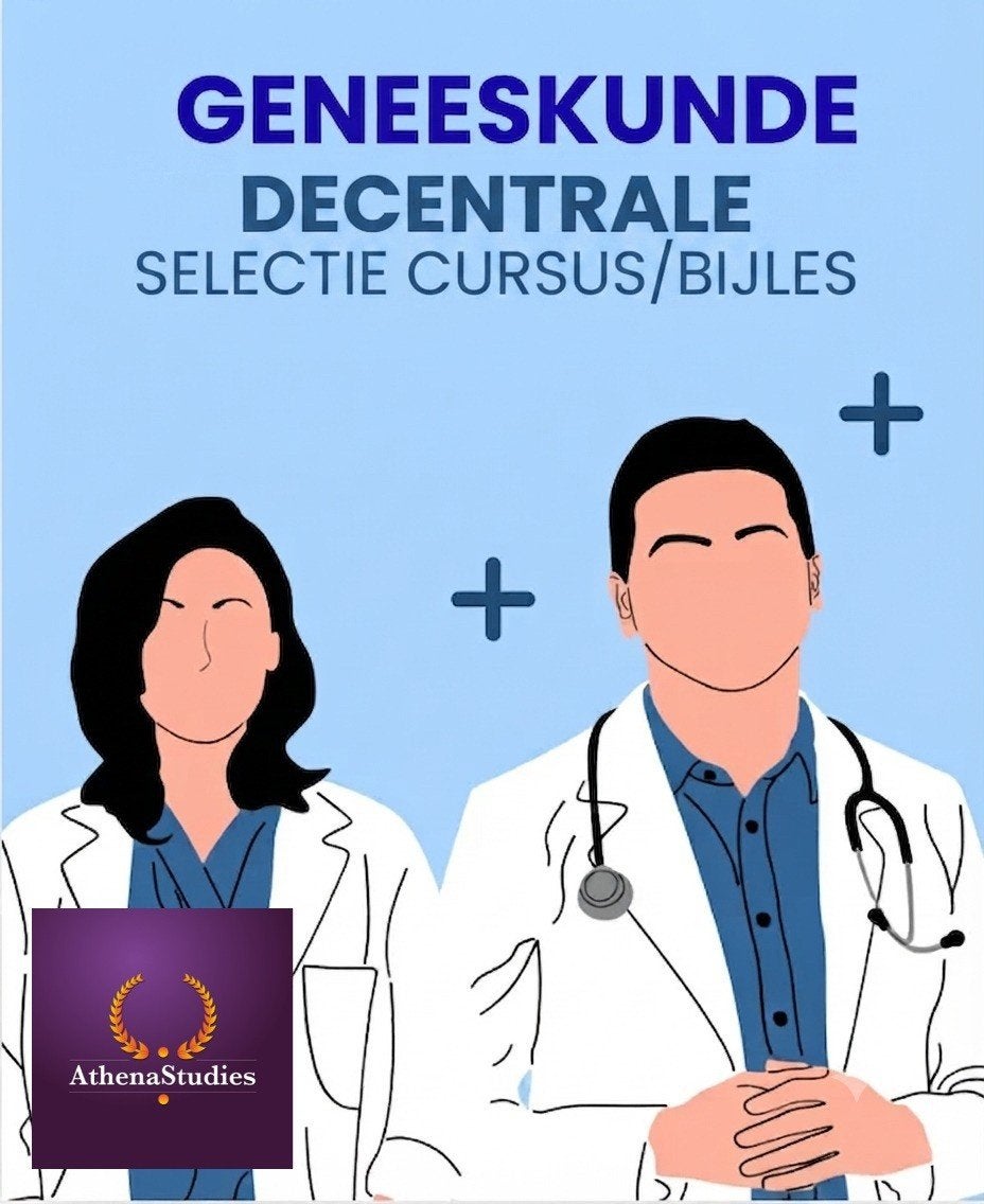 Geneeskunde Decentrale selectie cursus/bijles, Ophalen of Verzenden, Beta, Nieuw, Hoger Onderwijs