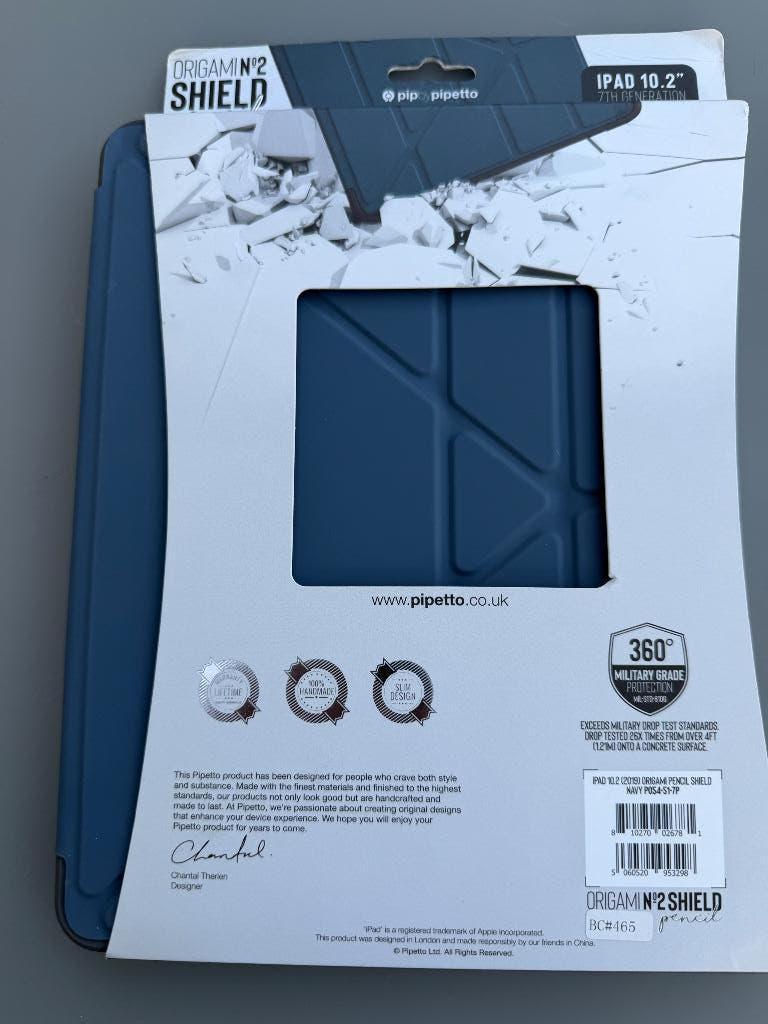 Pipetto Origami No.2 Shield Case iPad 10.2 (Navy), Ophalen, Refurbished, Bescherming voor- en achterkant