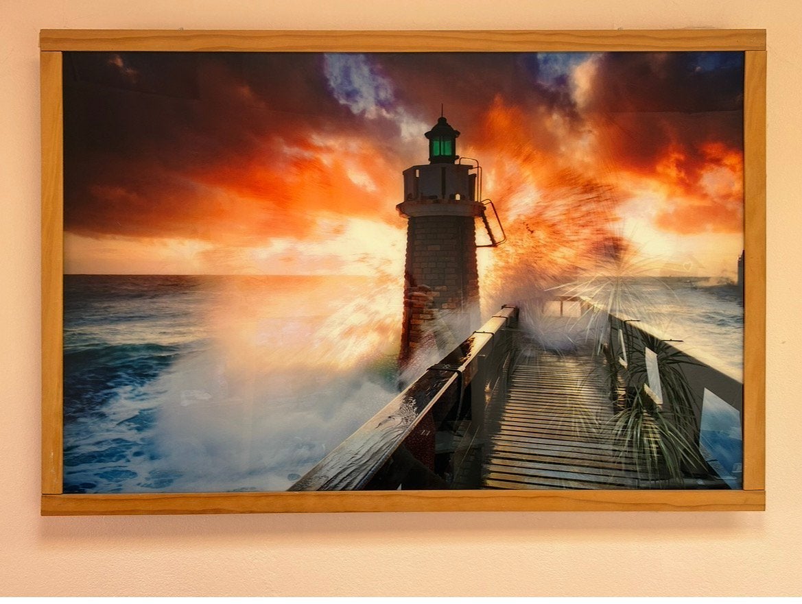 Grand tableau phare, Enlèvement, Bois, Tableau